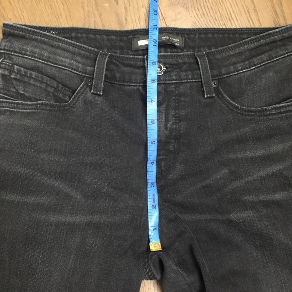 LEVIS FLATTER AND FLAUNT SKINNY BLACK WOMENS JEANS - Picture 5 of 8